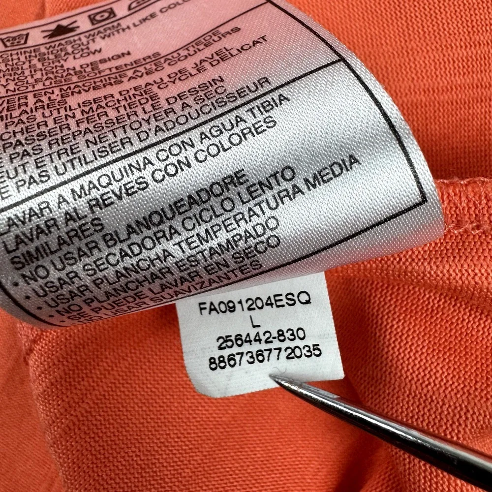 Nike Tiger Woods Collection Polo Men's Large Orange Performance Golf‎ Shirt